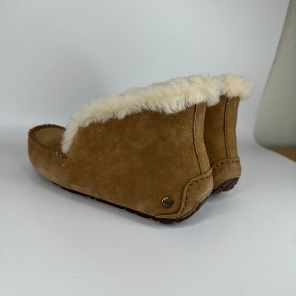 UGG ALENA CHESTNUT SHEARLING LINED MOCCASIN SLIPPERS US 5 - Picture 15 of 16